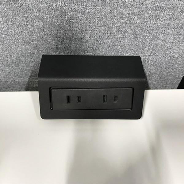 コクヨ 個別ブースデスク パネル付きデスク ヴェルテ 引出し無 集中ブース W960 D860 グレー 中古 DH-879740Bの画像