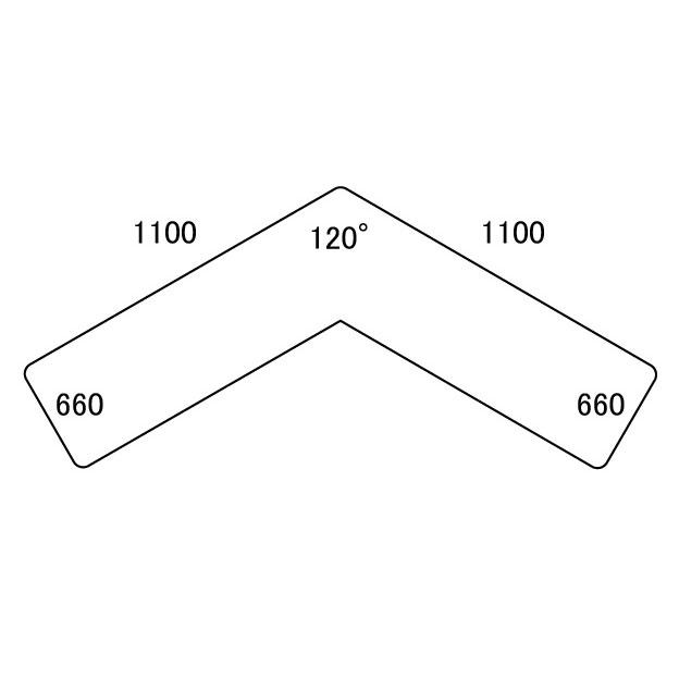 L字デスク ブーメランデスク 120° 幅1100 オフィスデスク 事務机 インクルード 引出し無 イトーキ プレーン 中古 DL-863906B｜office-t｜06