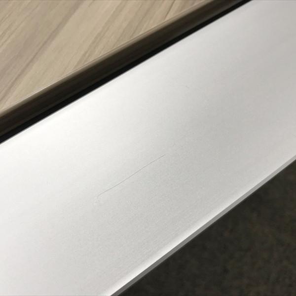 コクヨ L字デスク 完成品 ブーメランデスク 120° サイビTX 引出し無 オフィスデスク W1200 D1200 ブラウン 中古の画像