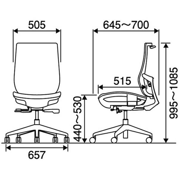 要組立 メッシュ ハンガー付 ランバーサポート付 ライオン事務機 オフィスチェア 肘無 【指定】 ブラック 中古