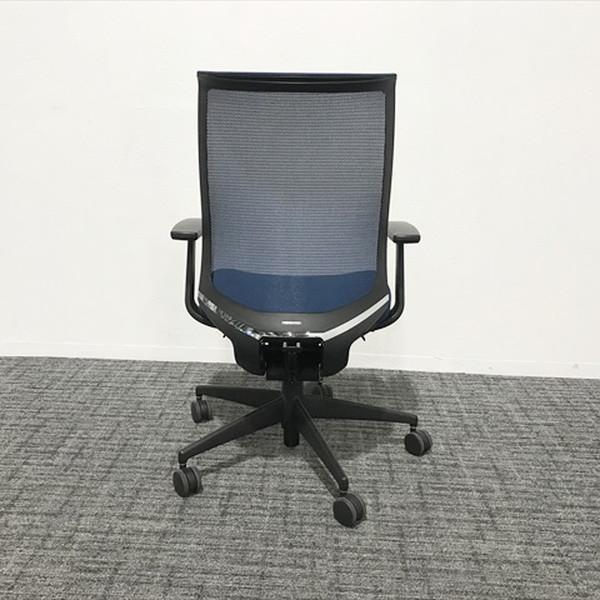 KOKUYO コクヨ ベゼル オフィスチェア ブルー 肘付 中古 IO KOKUYO コクヨ ベゼル オフィスチェア ブルー 肘付 中古 IO