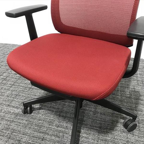 KOKUYO コクヨ ベゼル ハンガー付 オフィスチェア レッド 肘付 KOKUYO コクヨ ベゼル ハンガー付 オフィスチェア レッド 肘付