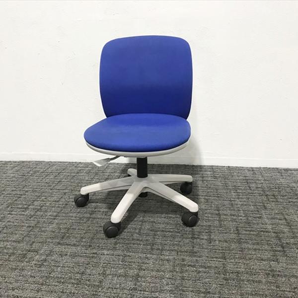 内田洋行 ウチダ エニーザチェア 肘無 オフィスチェア ブルー 中古 IO-874782B | ウチダ