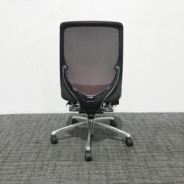 オカムラ ゼファー メッシュ オフィスチェア レッド 肘無 中古 IO-875056B_1