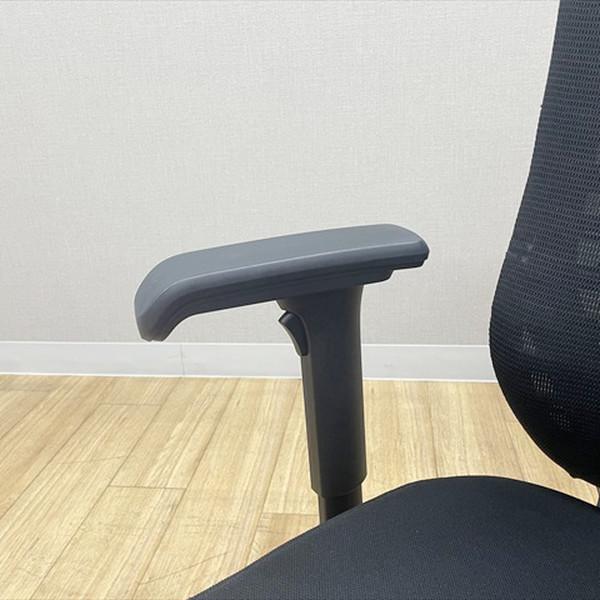 イトーキ エピオス エクストラハイバック メッシュ ヘッドレスト付 オフィスチェア 肘付 ブラック 中古 IO-881392B_5