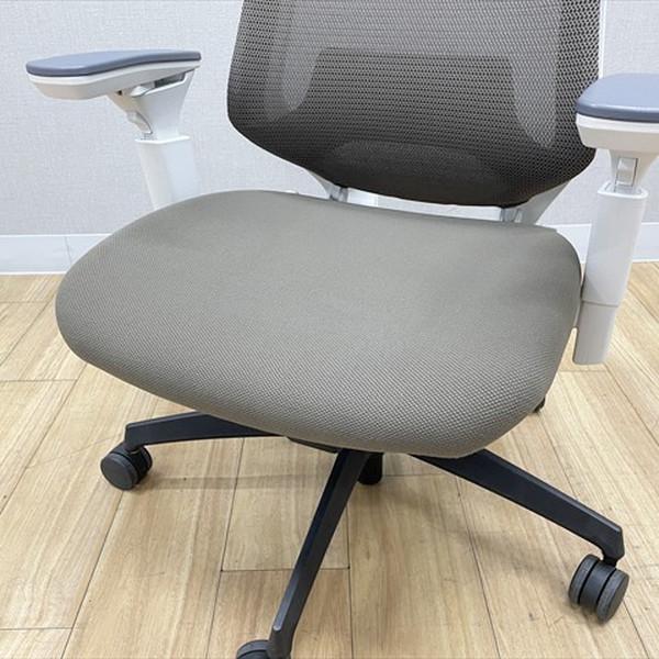 コクヨ デュオラチェア ハイバック メッシュ ランバーサポート付 オフィスチェア 肘付 グレー 中古 IO-881607B_3