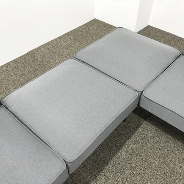 イトーキ ロビーチェア 4人用 ピクセル W2400 グレー 中古 IR-879528B_5