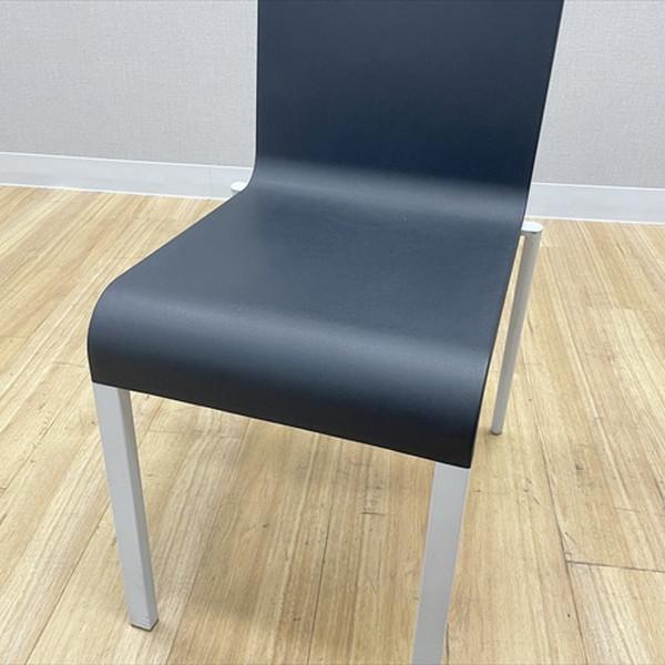 Vitra ヴィトラ 会議椅子 スタッキング 肘無 ゼロスリー ベーシックダーク 中古 □ IS-877558B_3