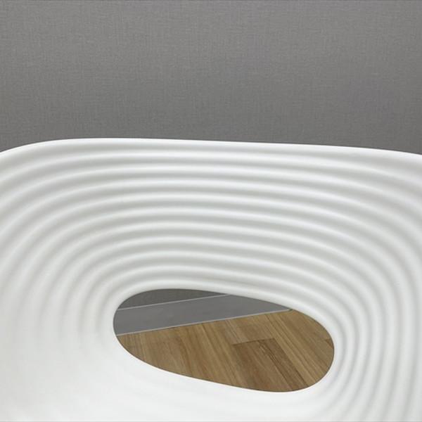 Vitra ヴィトラ ミーティングチェア スタッキング 肘無 トムバック ホワイト 中古 □ IS-878100Bの画像