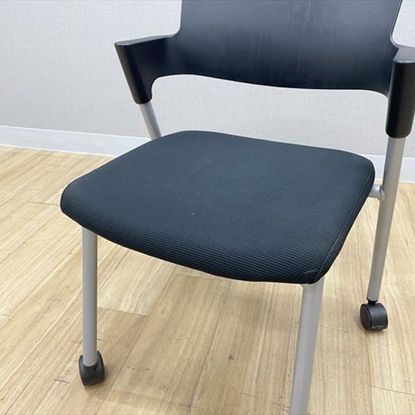 KOKUYO（コクヨ） スタッキングチェア 肘付 プロッティ キャスター付