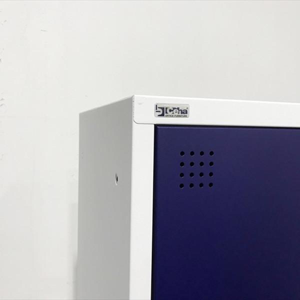 ブルー ロッカー 2人用 Ceha OAユニット 中古 LK-869949B : オフィス 
