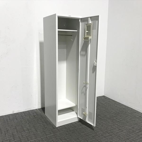 1人用ロッカー LK型 鍵付き ナイキ ホワイト 中古 LK-874021Bの画像