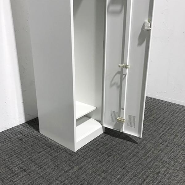 1人用ロッカー LK型 鍵付き ナイキ ホワイト 中古 LK-874021Bの画像