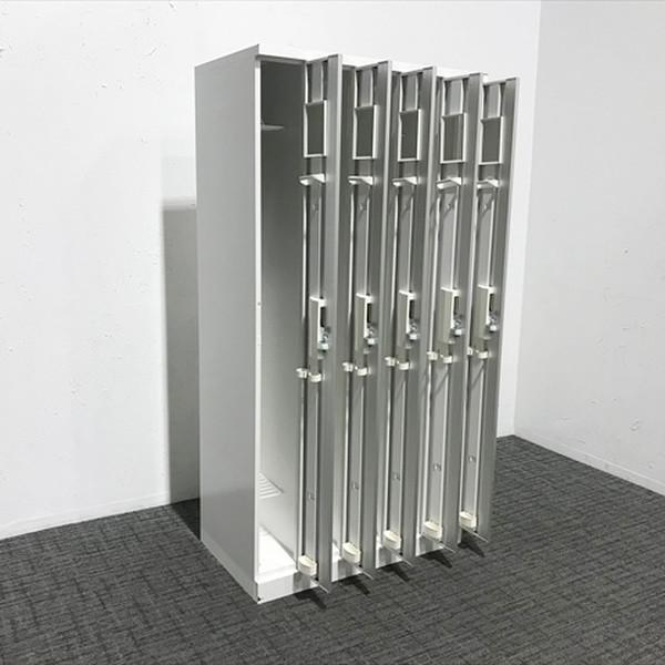 オカムラ（okamura） 5人用ロッカー 鍵付き SW型 ホワイト 中古 LK 