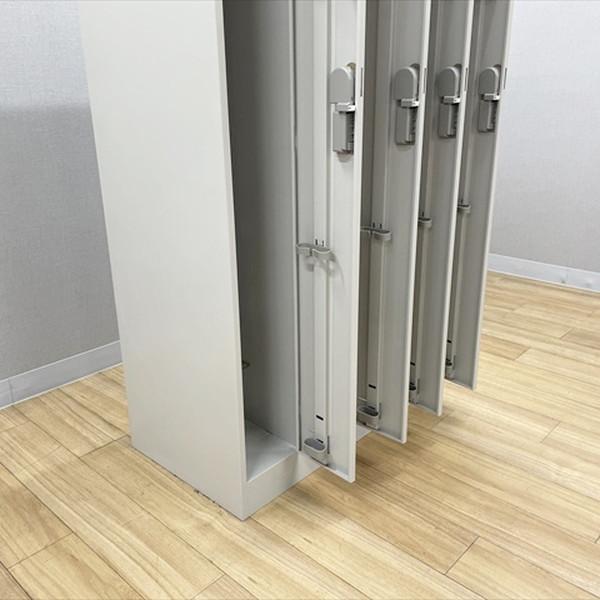 4人用ロッカー LK型 更衣室ロッカー スチールロッカー 事務所用 鍵付き コクヨ グレー 中古 LK-882119B_3