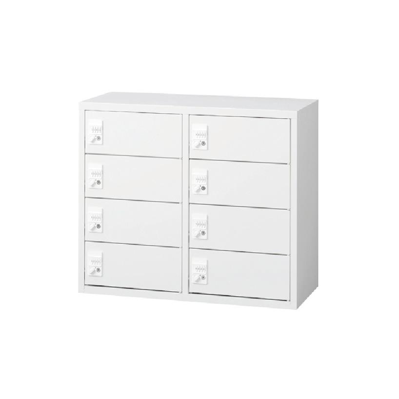 生興 パーソナルロッカー 8人用 ホワイト ダイヤル錠 ALZ-PL32-8 LM