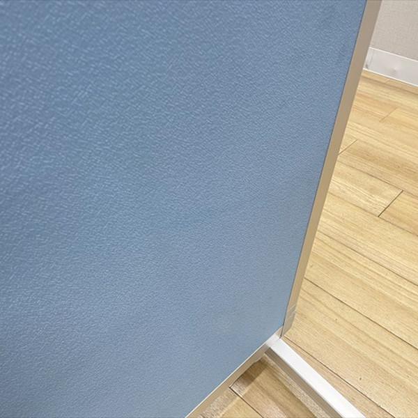 ブルー パーティション 自立式 2連 キャスター付 折りたたみ可 