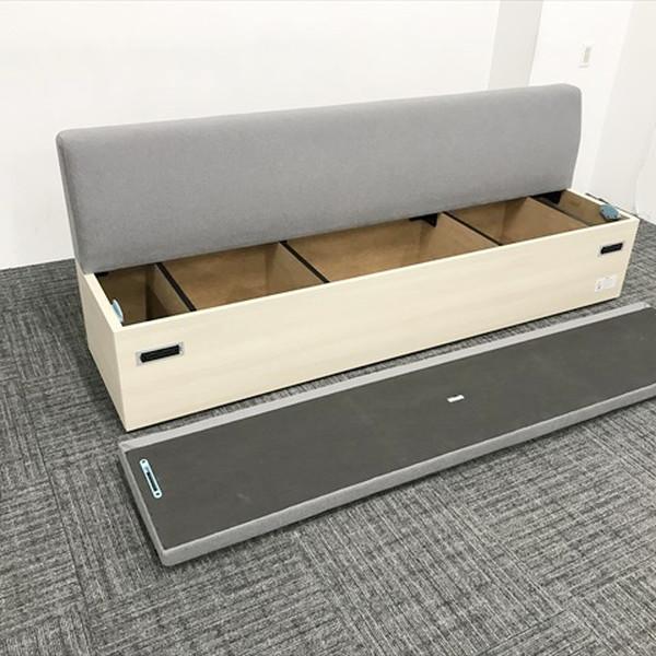 オカムラ（okamura） 応接用ソファ 3人用 ブレスタ グレー 中古 RI 