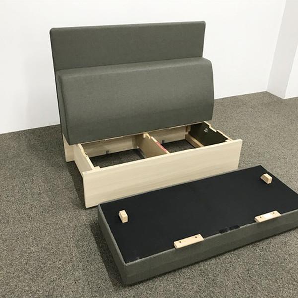 コクヨ ロビーソファー パネル付 2人掛け デイズオフィス W1210 グレー 中古 RI-880492B