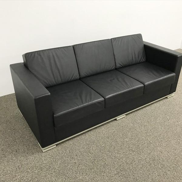 応接セット イトーキ 送料無料有 ソファーセット イトーキ（ITOKI） ソファ 4点セット L26 応接セット ブラック 中古 RS
