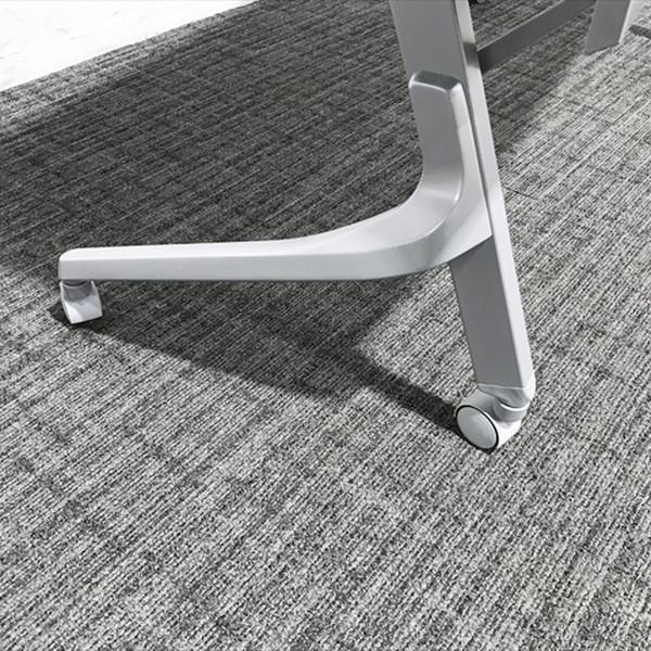 会議テーブル フラップ式 カルド― 幕板付 オカムラ パープル □ 中古 TF-873669B | オカムラ | 06