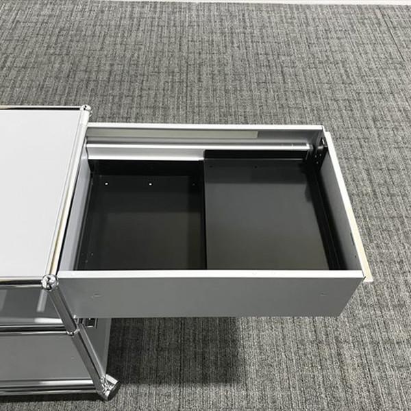 USMハラー インサイドワゴン 2段 鍵付き ライトグレー キャスター付 USM USM ハラー 2段キャスターワゴン ライトグレー 鍵