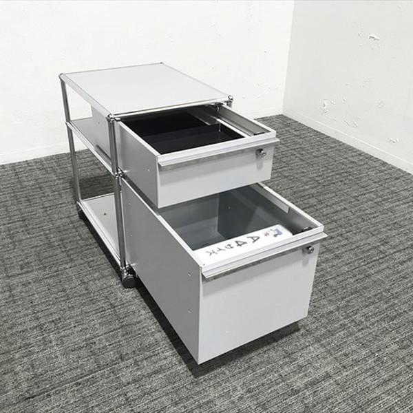 USM USMハラー インサイドワゴン 2段 Haller マットシルバー 中古 WI