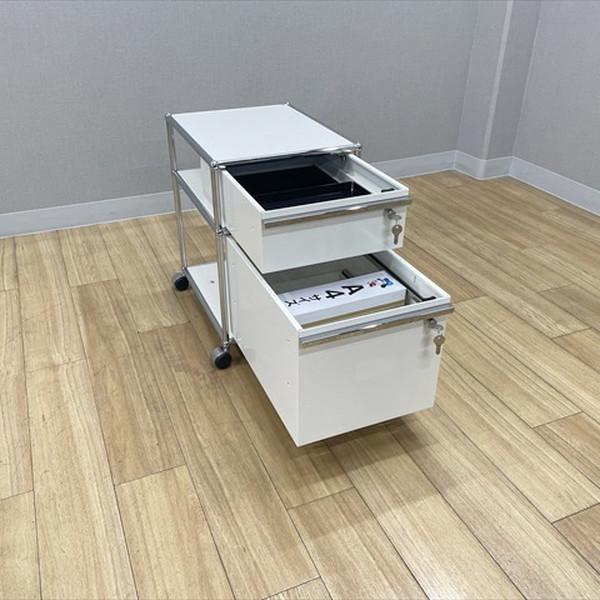 usmハラー ワゴン 中古 正規品 USM ハラーシステム デスクワゴン 3段