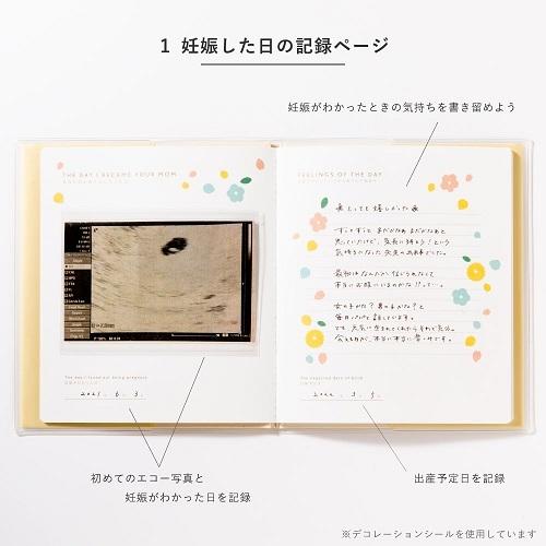 ポイント10倍！メール便送料無料 エコー写真で作るかんたんマタニティアルバム 手形足形 超音波 赤ちゃん ベビーアルバム メール便送料無料 いろは出版 |  | 02