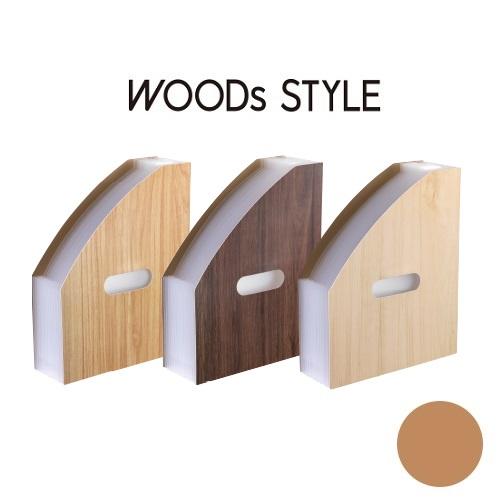 ウッズスタイル 木目調 ドキュメントスタンド（ブラウン） A4タテ WDS