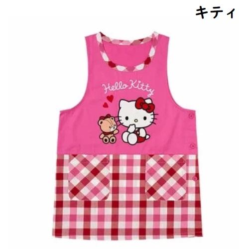 メール便送料無料 大人用エプロン キティ ドラえもん マイメロディ