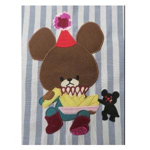 長袖エプロン スモックタイプ くまのがっこう グッデイジャッキー大人