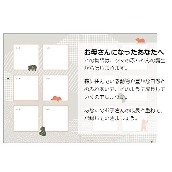 メール便送料無料 BIRTHDAY BOOK 20歳のあなたへ クマ柄 谷口香織 A5サイズ 雷鳥社 赤ちゃん 育児記録 ベビーダイアリー 20年間 育児日記｜office31｜04