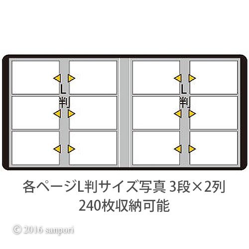 大人気！【同色3冊セット】セラピーカラー 6面ポケットアルバム L判2列