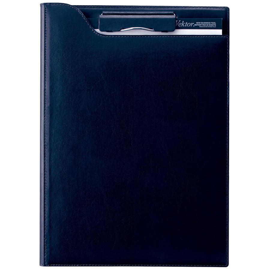 zeitVektorクリップファイル（A4）再生皮革製ネイビーZVF654Kレイメイ