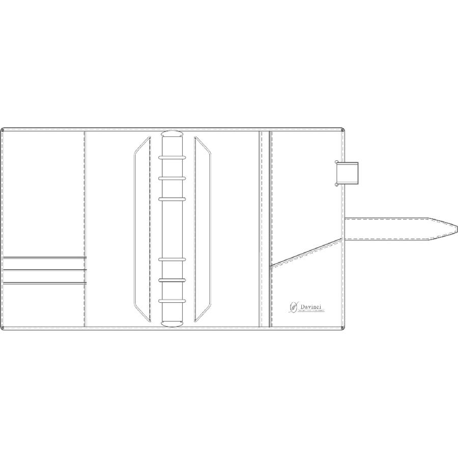 ダヴィンチシステム手帳ロロマクラシックＡ５サイズ30mm ブラウン DSA1162C 4902562506258 レイメイ藤井の画像