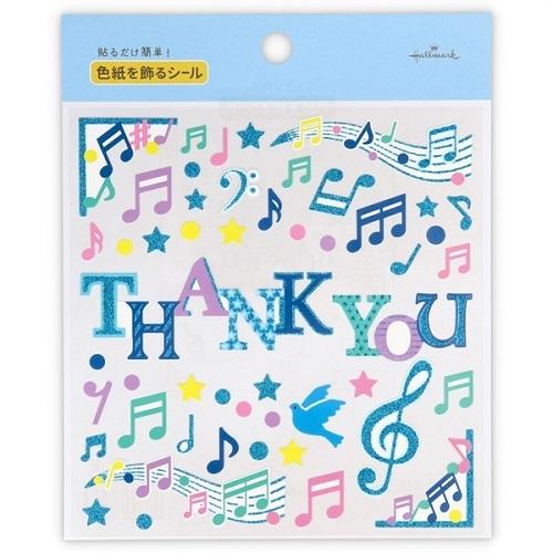 メール便対応 貼るだけ簡単 色紙を飾るシール 音符 Thank You Els 785 963 日本ホールマーク 誕生日 寄せ書き アルバム アルバムとママ雑貨の店オフィス31 通販 Yahoo ショッピング