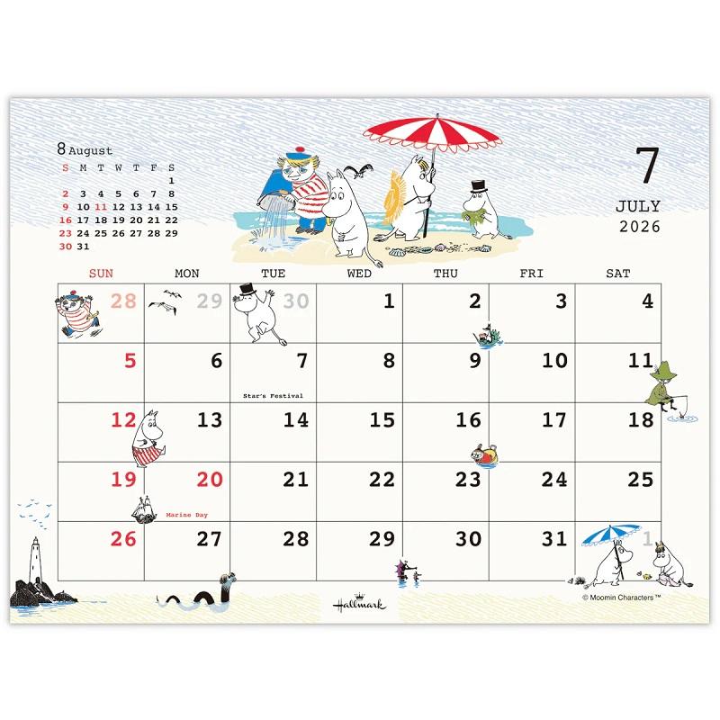 ドゥカティ*卓上カレンダー*新品未使用品 ムーミン リトルミイ 2026年卓上カレンダー（横型）YDC-845-506 日本