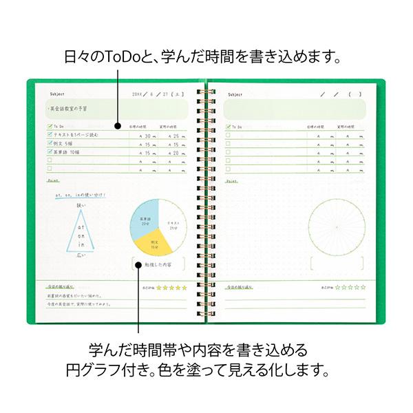 メール便対応 ミドリ デザインフィル 今度こそ続ける！学びの記録帳 26891-006 家計簿 お小遣い帳 お金の管理｜office31｜03