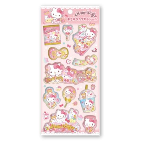 サンリオキャラクターズ キラキラカプセルシール 全4種 ハローキティ