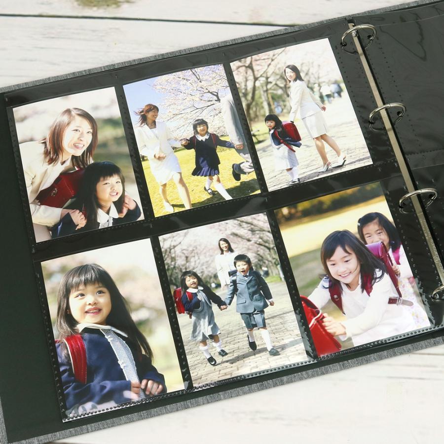 バインダーアルバム用リフィル 替台紙 高透明 補充用替ポケット台紙 5