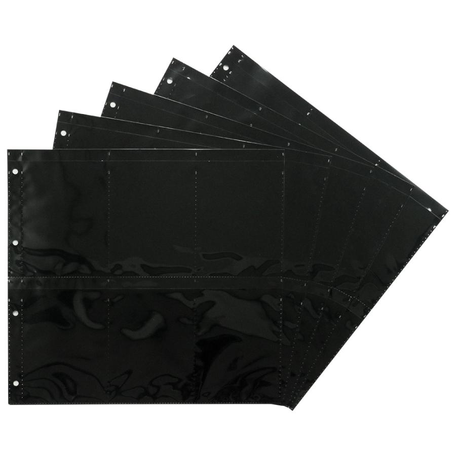 バインダーアルバム用リフィル 替台紙 高透明 補充用替ポケット台紙 10