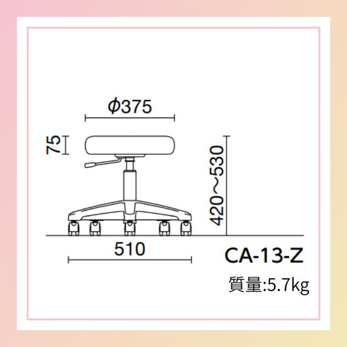 患者用椅子 医療施設用椅子 ミドルタイプ キャスター脚 ガス上下調節 ノーリツイス CA-13-Z |  | 03