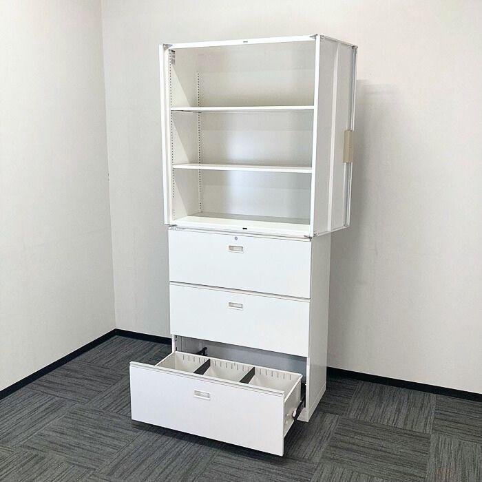 イトーキ シンラインキャビネットシリーズ 両開き書庫＋3段ラテラル