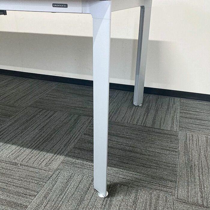 オカムラ EX-F300シリーズ 大型会議用テーブル DL781D MR68 W2100×D900×H720 天板：ネオウッドミディアム/脚：スキップシルバー 2019年製 中古_9
