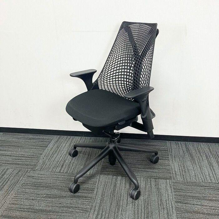 【中古】セイル 前傾機能無 Herman Miller/ハーマンミラー 肘付ミドルバックチェア 414947