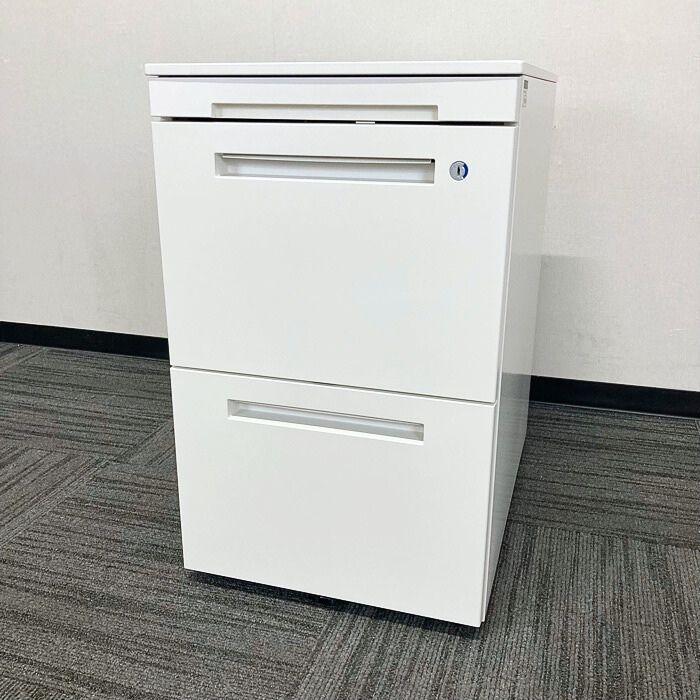 イトーキ CZRワゴンシリーズ 3段ワゴン CZR-046MPCB-W9 W400×D593×H651 ホワイト 中古の画像
