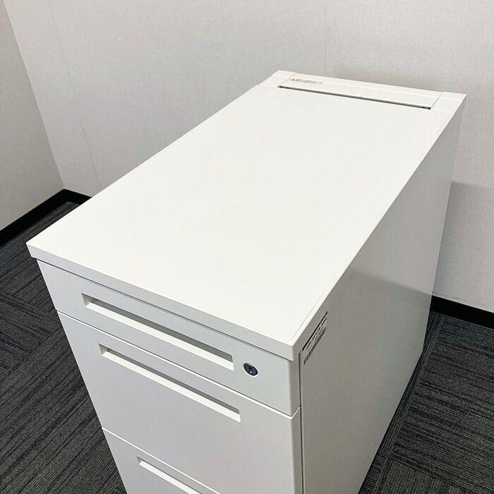 イトーキ CZRシリーズ 3段脇机 CZR-047LCB-W9W9 W400×D700×H720 ホワイト 中古の画像