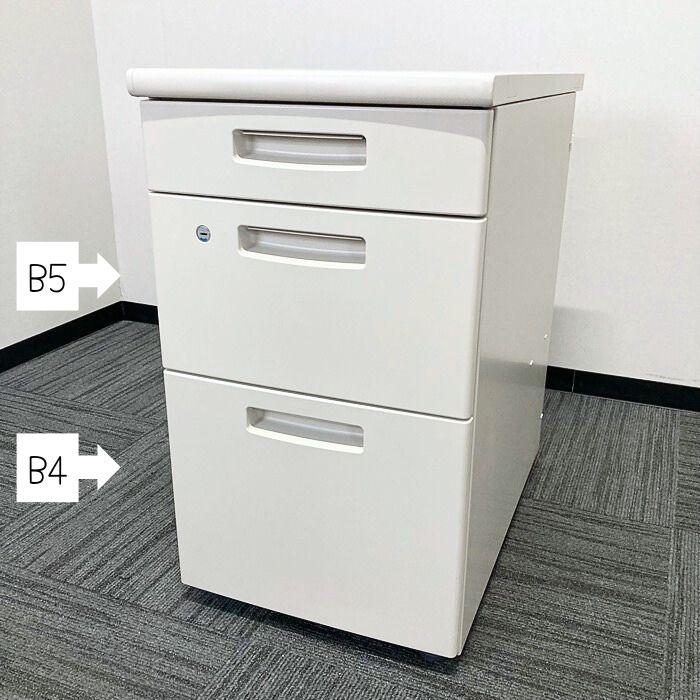 コクヨ BS＋デスクシステムシリーズ 3段脇机 SDE-BSNC73F1N3 W400×D700×H700 ナチュラルグレー 2020年製 中古の画像
