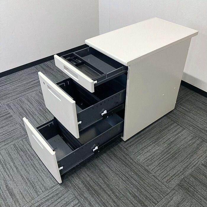 コクヨ BS＋シリーズ 3段脇机 SDE-BSNV73F1N3 W400×D700×H700 ナチュラルグレー 2021年製 中古の画像